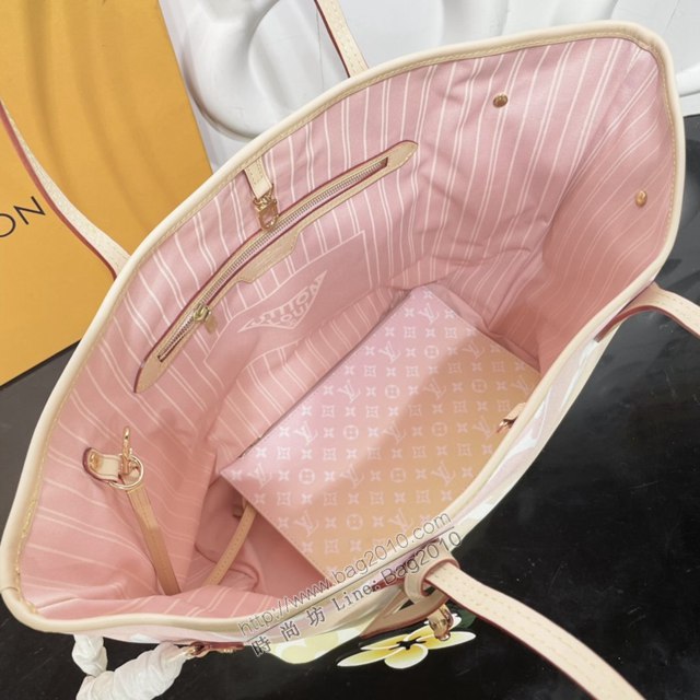 LV專櫃新款女包 路易威登Neverfull中號Tote包 漸變粉彩色 M45680 LV新款購物袋  ydh4251
